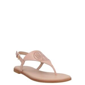 🌟 NWOT Tory Burch Capri Perf Leather Sandals 🌟 Size 9.5 • Nude/Pink